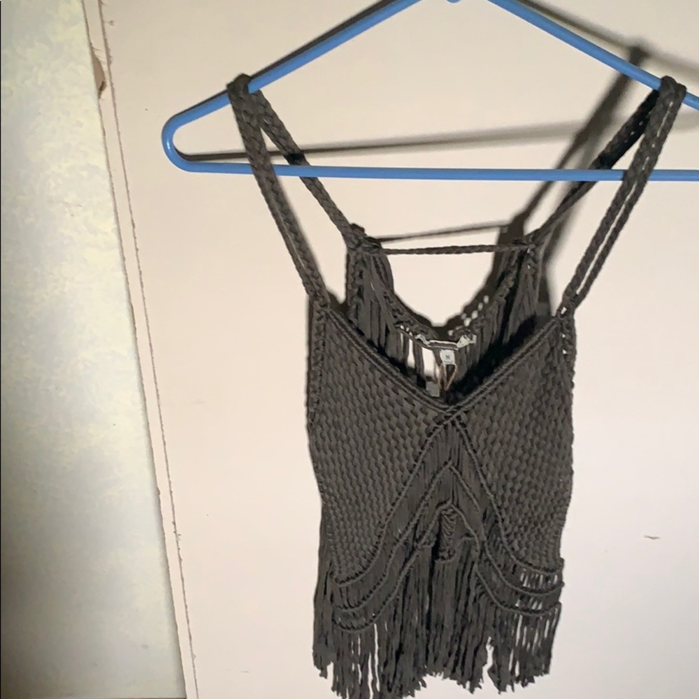 Sexy bohemian knit top